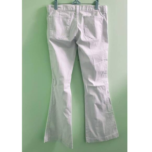 Anlo Stylish White Flare Leg Jeans with Braided Sides 29 TALL ~ DISCONTINUED - Picture 2 of 15